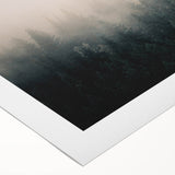 Art deco poster of British Columbia scenery in muted earth tones on rolled canvas, suitable for dining room wall art.