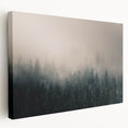 Scenic view of British Columbia on a stretched canvas, featuring deep blue and green tones, ideal for kitchen wall art.