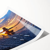 Extra large rolled print featuring line art flowers in subtle hues, ideal for large living room wall art.