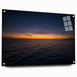 Acrylic print of a New Brunswick scenery in muted blue and green tones, suitable for bedroom or dining room decor.