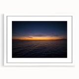 Abstract art print of New Brunswick scenery in muted earth tones on a framed white canvas, ideal for dining room decor.