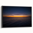 Black and white framed canvas depicting a serene New Brunswick landscape, ideal for bedroom wall art.