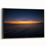 Black and white framed canvas depicting a serene New Brunswick landscape, ideal for bedroom wall art.