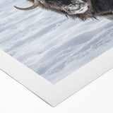 Art deco poster featuring serene Northwest Territories landscape on rolled canvas, suitable for dining room wall art.