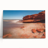 Black and white stretched canvas of Prince Edward Island scenery, ideal for kitchen wall art.