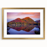 Extra large textured abstract art print of Quebec scenery in gold frame, ideal for living room decor.