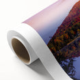 Art Deco poster of Quebec scenery in pastel shades on rolled canvas, ideal for nursery wall art.