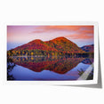 Rolled print of Quebec scenery with vibrant green and blue tones, ideal for art wall dining room.