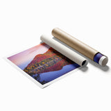Extra large rolled print of Quebec scenery with vibrant floral elements, ideal for classy bathroom wall art.