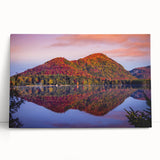 Black and white stretched canvas of Quebec scenery, ideal for kitchen wall art or bedroom ambiance.