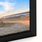 Extra large framed canvas of a textured, colorful abstract design on a black background, ideal for living room decor.