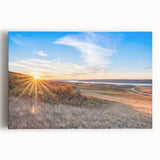 Landscape of Saskatchewan in black and white on a large stretched canvas, suitable for kitchen wall art.