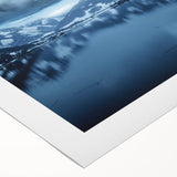 Art deco poster of Yukon scenery on rolled canvas, featuring muted earth tones, ideal for dining room wall art.