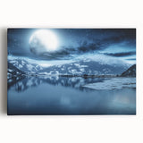 Black and white photograph of Yukon scenery on stretched canvas, ideal for kitchen wall art.