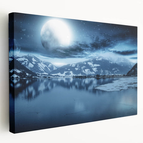 Large art depicting Yukon scenery in muted earth tones on stretched canvas, ideal for kitchen wall art.