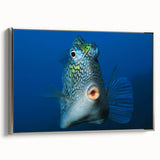 Framed canvas depicting a vintage Caribbean landscape in muted earth tones, ideal for bedroom decor.