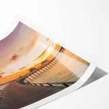 Extra large wall art featuring line art flowers in pastel shades on a rolled canvas, suited for large living room decor.