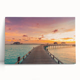 Large black and white photograph of Caribbean Bahamas scenery on stretched canvas, suitable for kitchen wall art.