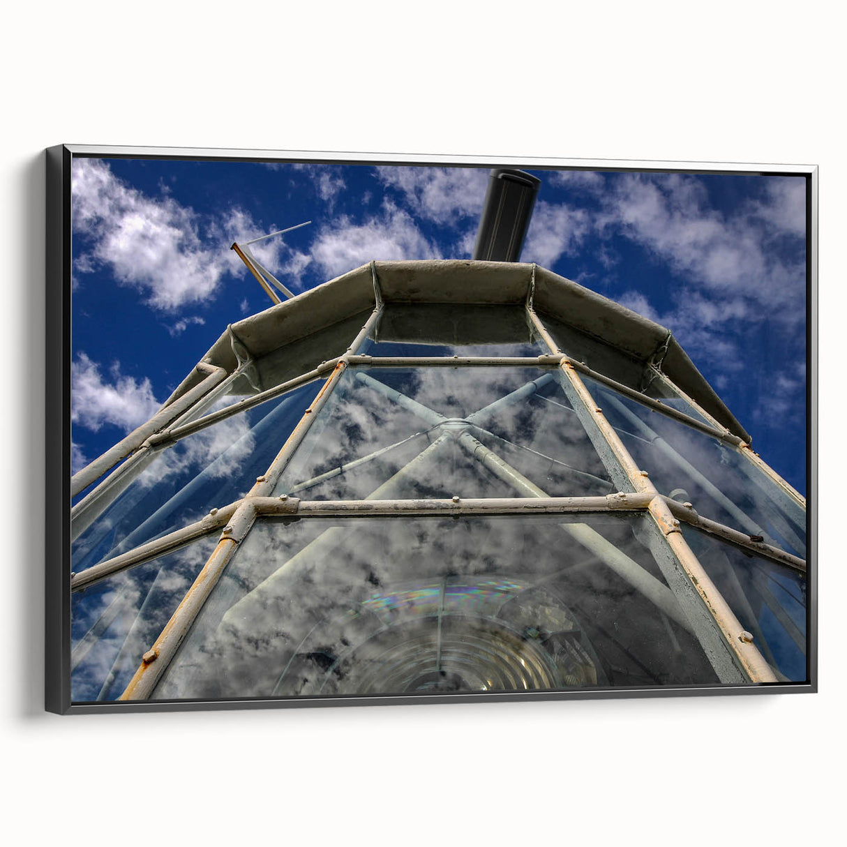 Black and white framed canvas of a vintage Bermuda landscape, ideal for bedroom wall decor.