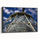 Black and white framed canvas of a vintage Bermuda landscape, ideal for bedroom wall decor.