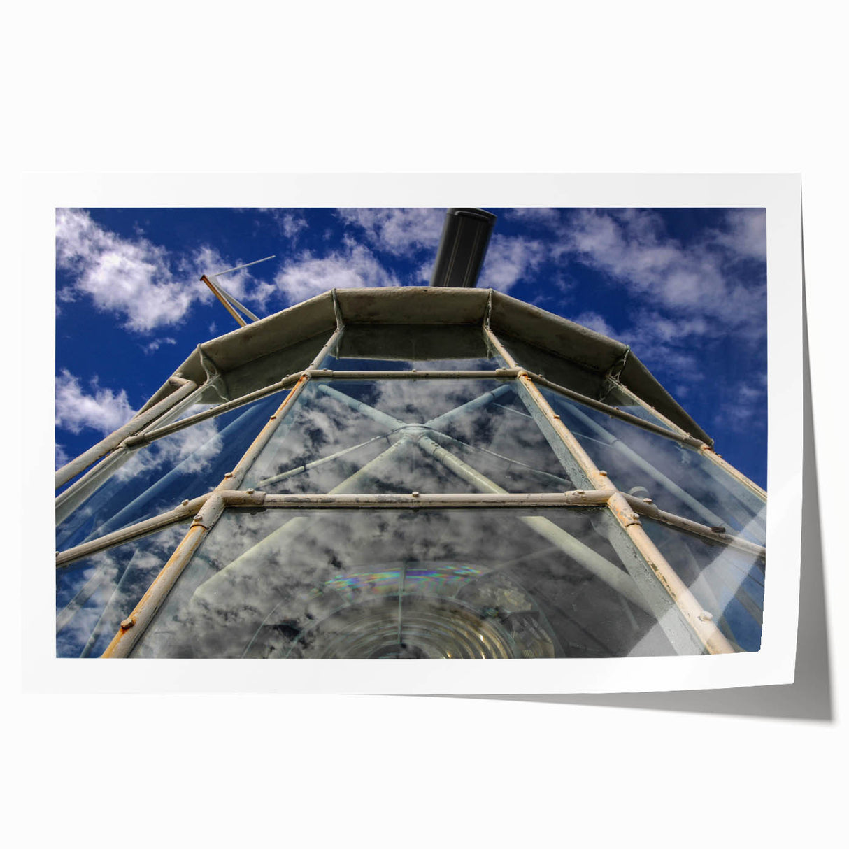 Extra large rolled print of a Bermuda Caribbean scenery with vibrant floral accents, ideal for dining room wall art.