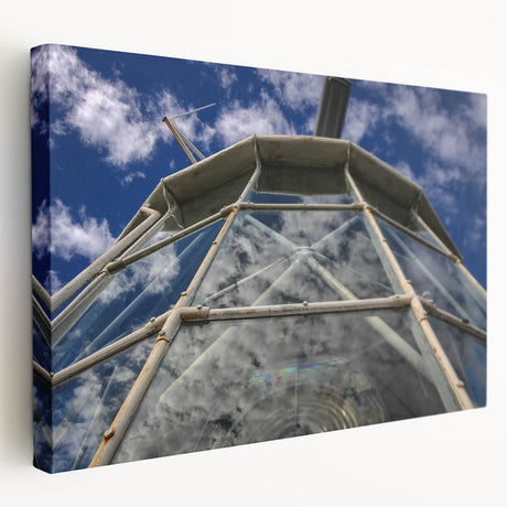 Caribbean Bermuda landscape on stretched canvas with vivid blue and green tones, suitable for kitchen wall art.