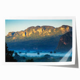 Extra large rolled print of a Caribbean Cuba scenery with vibrant floral elements, ideal for art wall dining room.