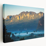 Large canvas print of a vibrant Caribbean scene, ideal for kitchen wall art.