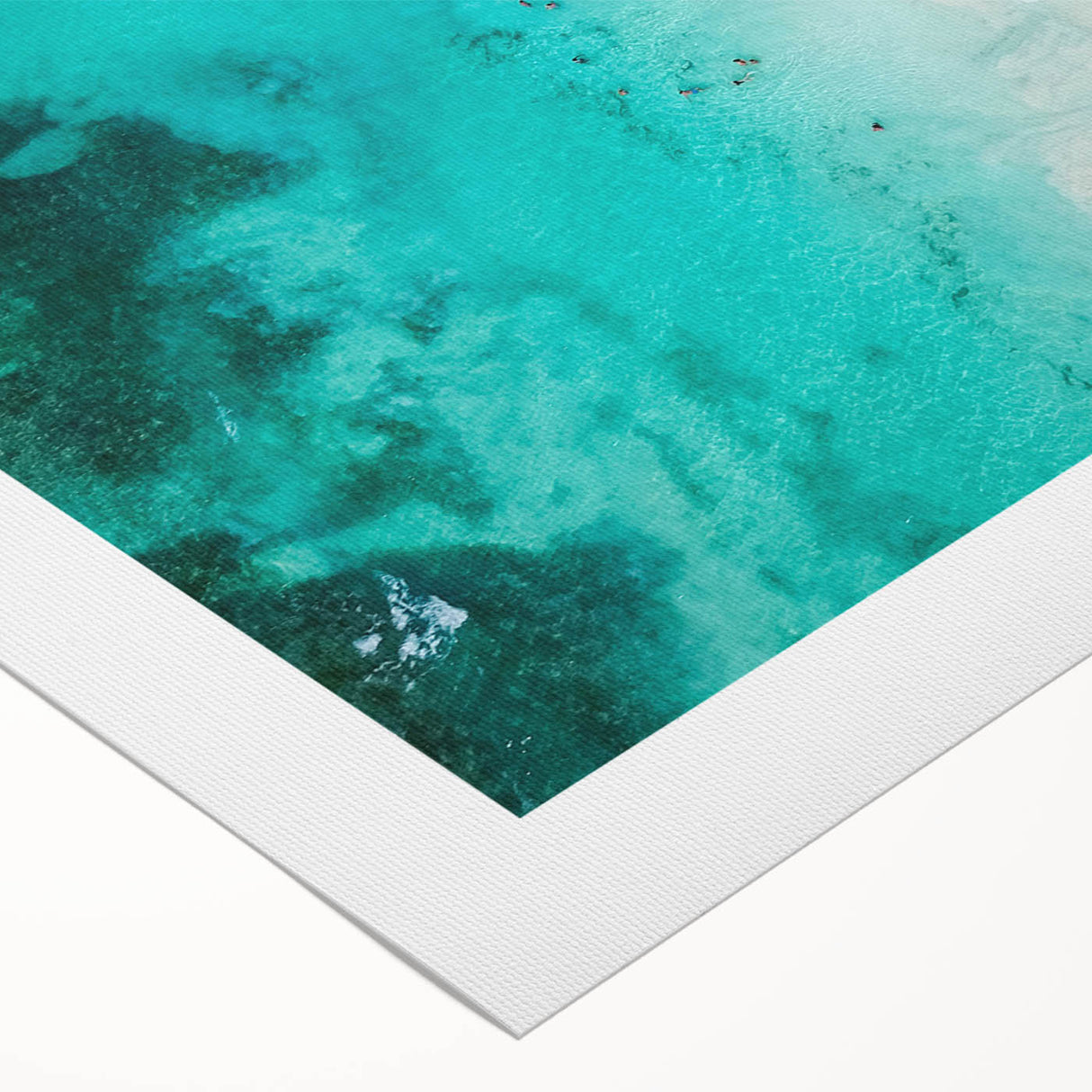 Art deco poster featuring a vibrant Caribbean scene on rolled canvas, ideal for dining room wall art.