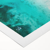 Art deco poster featuring a vibrant Caribbean scene on rolled canvas, ideal for dining room wall art.