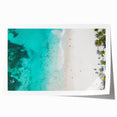 Extra large rolled print of Caribbean scenery with vibrant blue and green hues, ideal for art wall dining room.