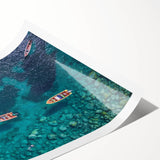 Extra large wall art featuring line art flowers in soft pastel hues, ideal for large living room decor, rolled print format.