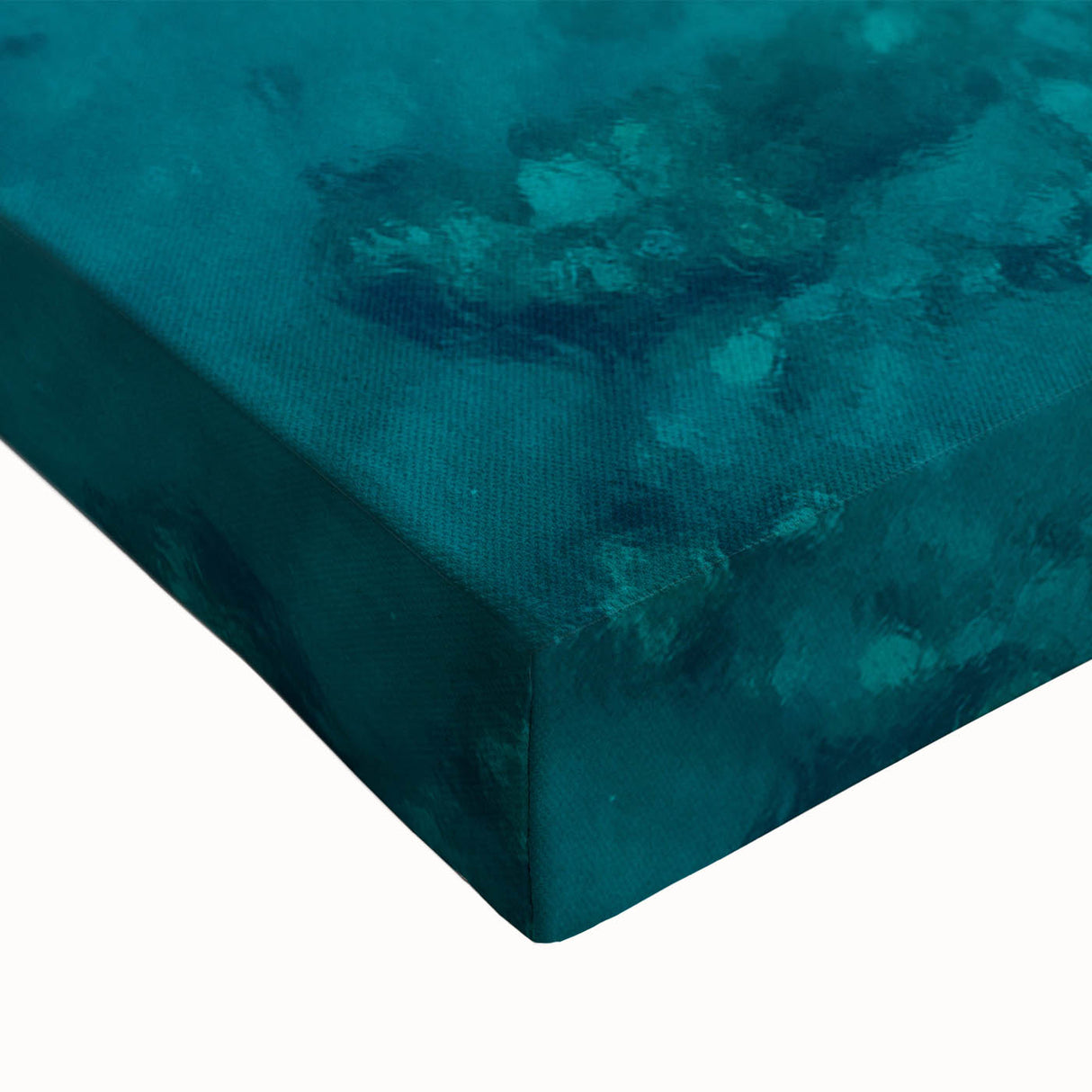 Large art of a black and white Caribbean landscape on stretched canvas, suitable for bedroom decor.