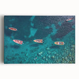 Black and white photo of Caribbean Martinique scenery on stretched canvas, ideal for kitchen wall art.