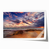 Extra large rolled print of a Caribbean scenery featuring vibrant tropical flowers, perfect for art wall dining room.