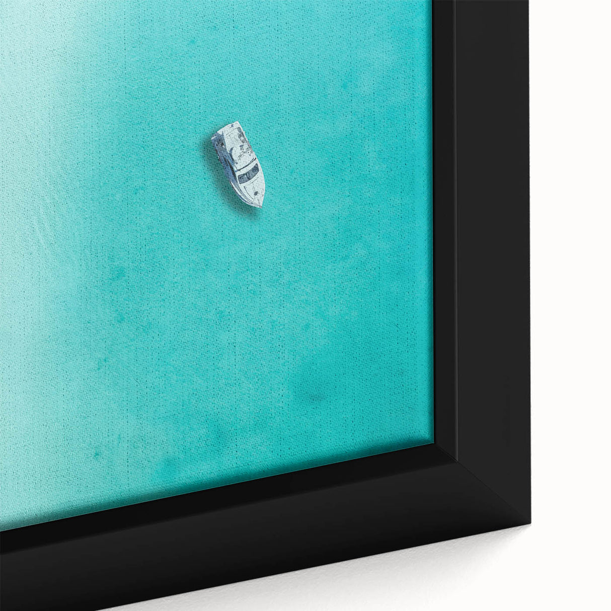 Framed canvas featuring a textured, colorful Caribbean scenery, ideal for living room decor.