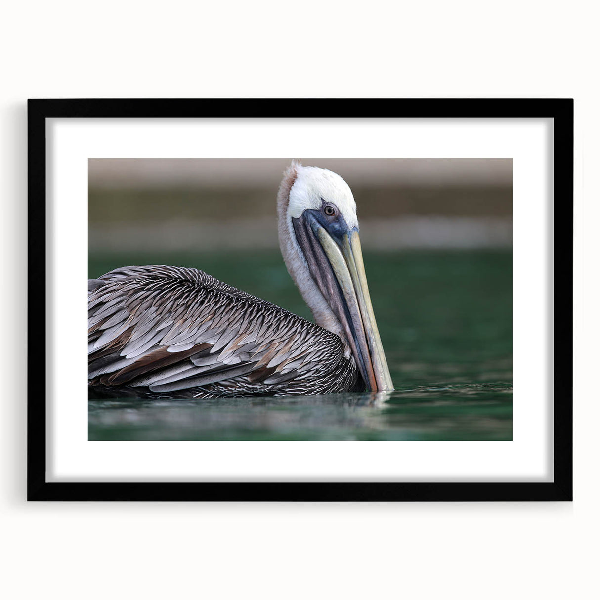 Extra large abstract art print of colorful Caribbean scenery on textured canvas, framed with black mat.