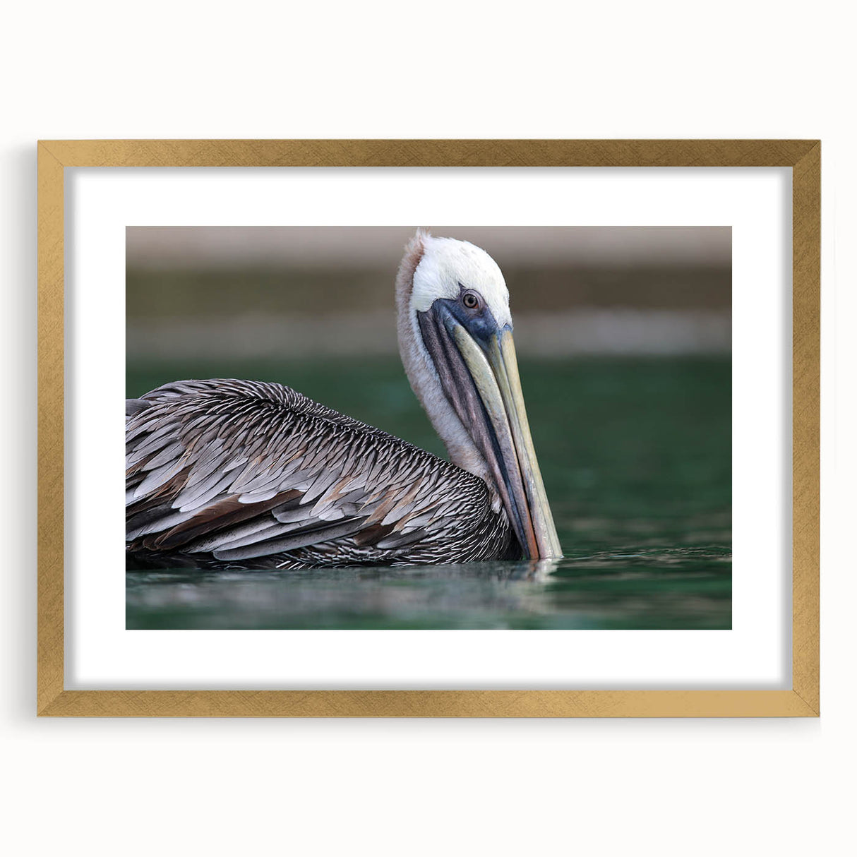 Abstract art print of Caribbean Virgin Islands in muted blue and green tones on a framed canvas.