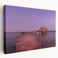 Large stretched canvas depicting a serene Belize landscape, ideal for kitchen wall art.