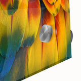 Large abstract wall art depicting a Costa Rican landscape in muted earth tones on acrylic glass.