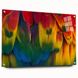 Acrylic print of a large abstract depiction of a Costa Rican landscape, with vibrant green and blue tones.