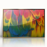 Framed acrylic print of a Costa Rican landscape in muted green and gold tones, ideal for modern art wall decor.