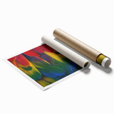 Extra large rolled print featuring a vibrant Costa Rican landscape with lush greenery and colorful flowers.