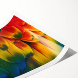 Extra large wall art featuring line art flowers in soft pastel shades on a rolled print.