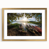 Extra large abstract art print depicting a textured Central American landscape in muted earth tones, framed in gold.