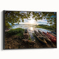 Black and white framed canvas of a vintage El Salvador landscape, ideal for bedroom wall decor.