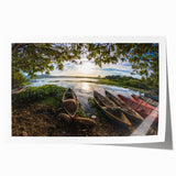 Extra large rolled print of a vibrant floral landscape, ideal for art wall dining room or bathroom.