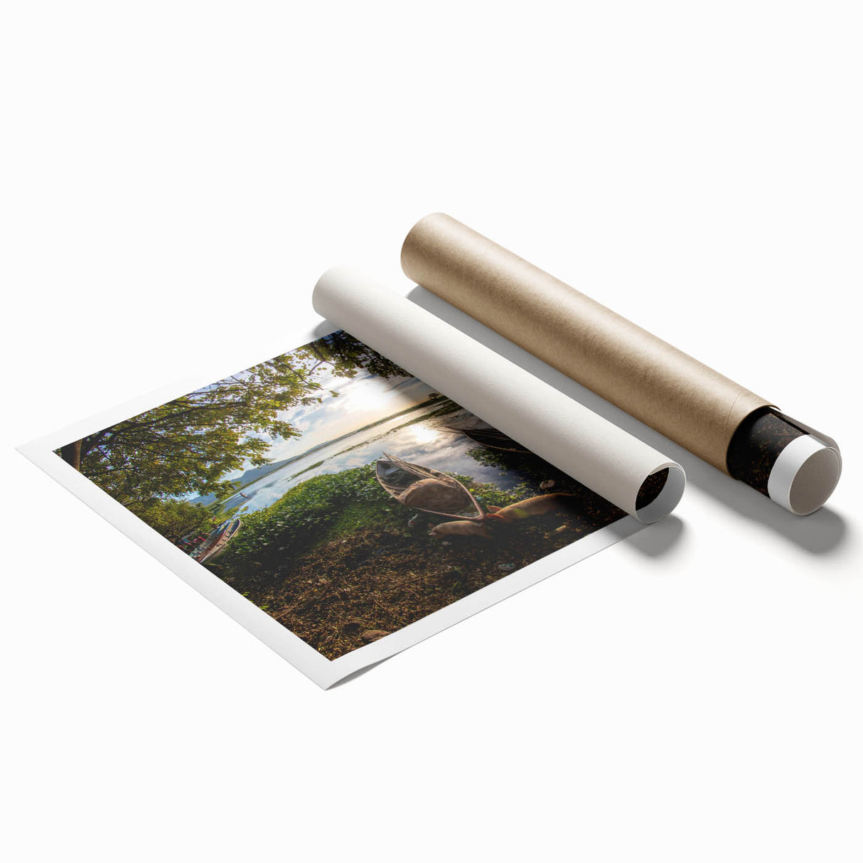 Extra large rolled print depicting vibrant floral patterns in pastel shades, ideal for classy bathroom wall art.