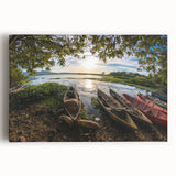 Black and white stretched canvas featuring a panoramic view of a Salvadoran landscape, ideal for kitchen wall art.