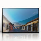 Large abstract wall art featuring a mid-century modernist style with vibrant.